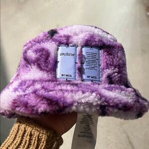 McQ by Alexander McQueen Purple Fuzzy Hat